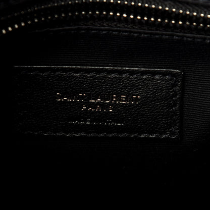 Saint Laurent Crocodile Embossed Lambskin Matelasse Monogram Niki Chain Wallet Black 6 of 12