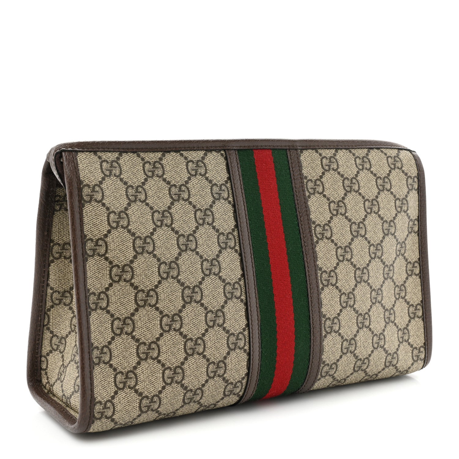 Gucci GG Supreme Monogram Web Ophidia GG Toiletry Case Beige New Acero 3 of 14
