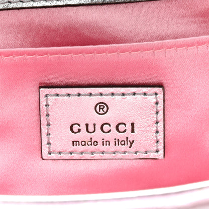 Gucci Iridescent Nappa Vertical Matelasse Medium Maxi Horsebit Chain Shoulder Bag Escape Pink 6 of 10