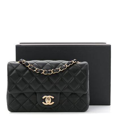 Chanel Lambskin Quilted Mini Rectangular Flap Black 12 of 12