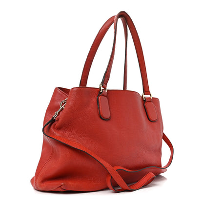 Gucci Pebbled Calfskin Medium Soho Chain Shoulder Bag Tabasco Red 3 of 12