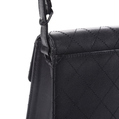 Chanel Caviar Diamond Stitched Square Flap So Black 11 of 15