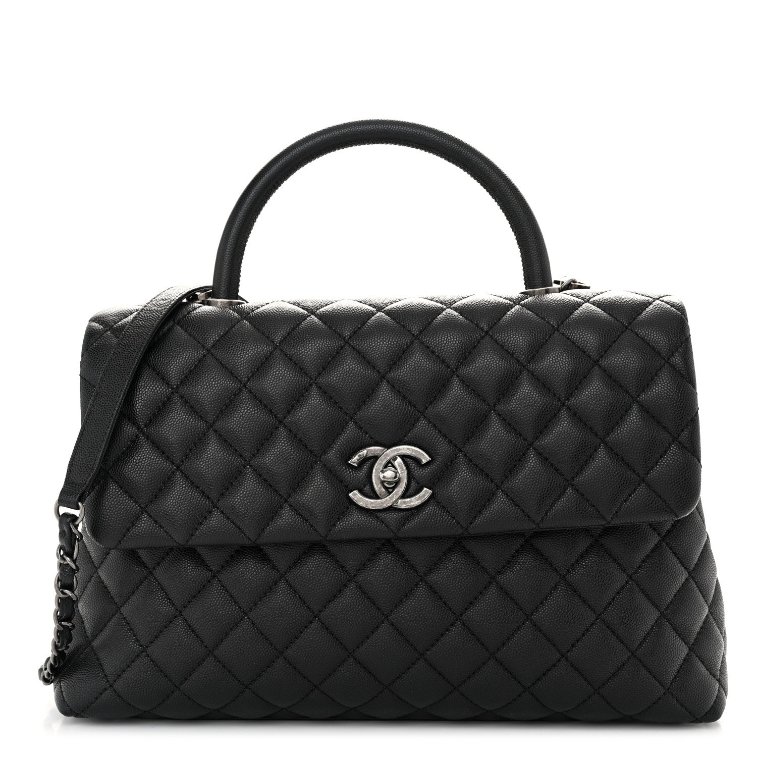 Chanel Caviar Quilted Medium Coco Handle Flap Black 1 of 10