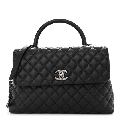 Chanel Caviar Quilted Medium Coco Handle Flap Black 1 of 10