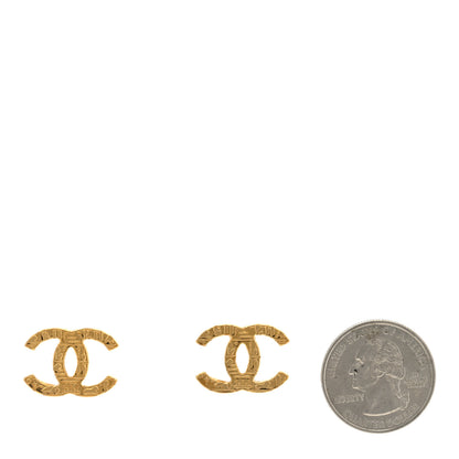Chanel Metal Scarab CC Clip On Earrings Gold 2 of 4