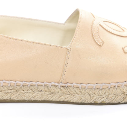 Chanel Lambskin CC Espadrilles 37 Beige Black 13 of 16