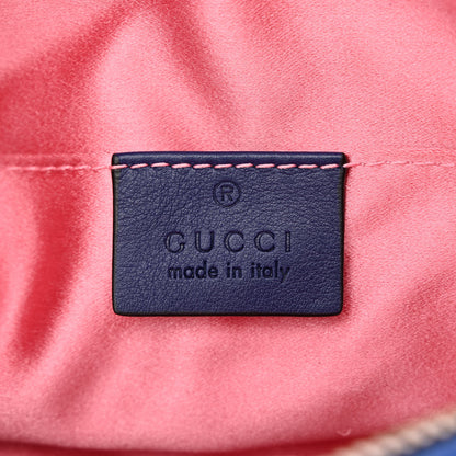 Gucci Velvet Matelasse GG Marmont Belt Bag 85 34 Cobalt Blue 6 of 11