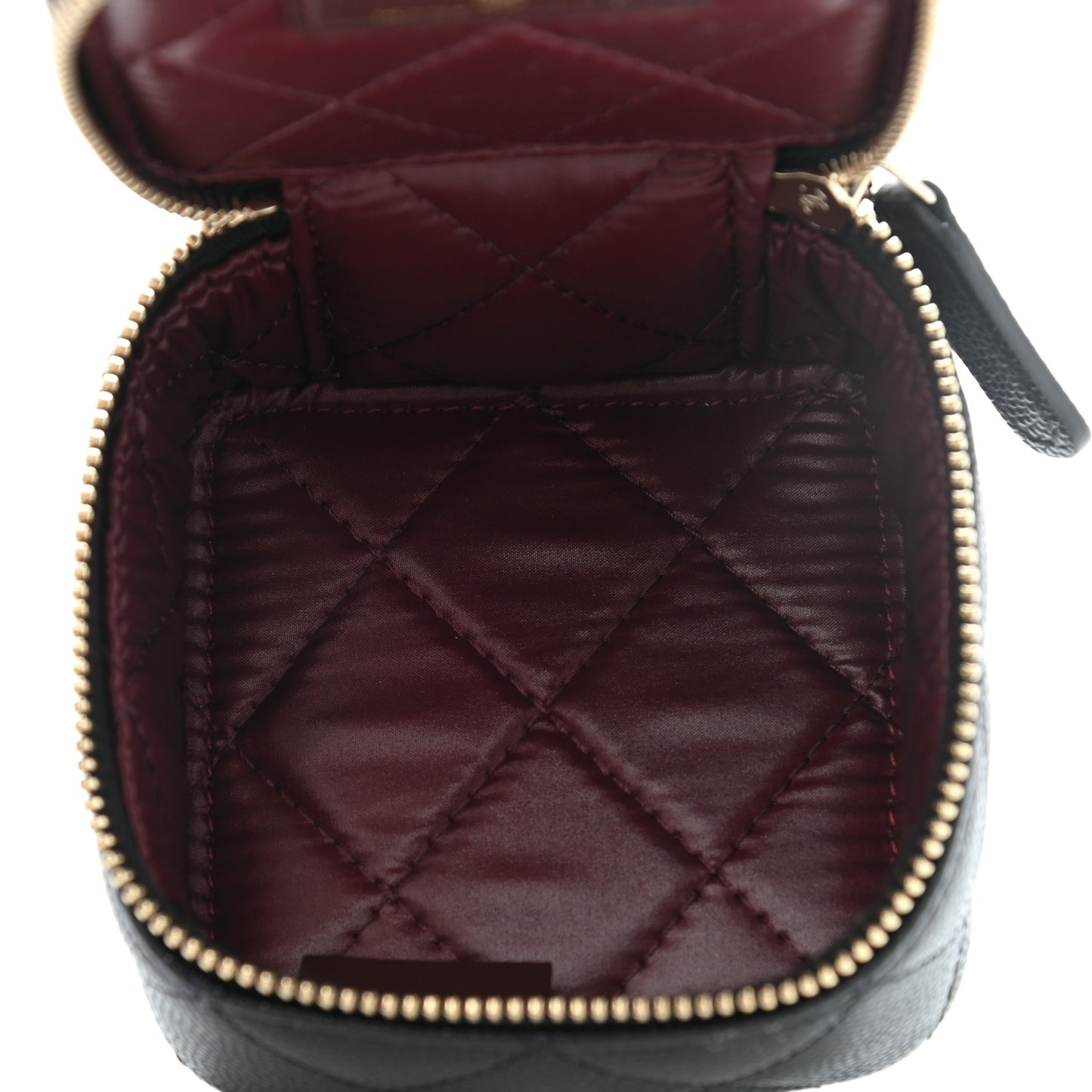 Caviar Quilted Jewelry Travel Case Black