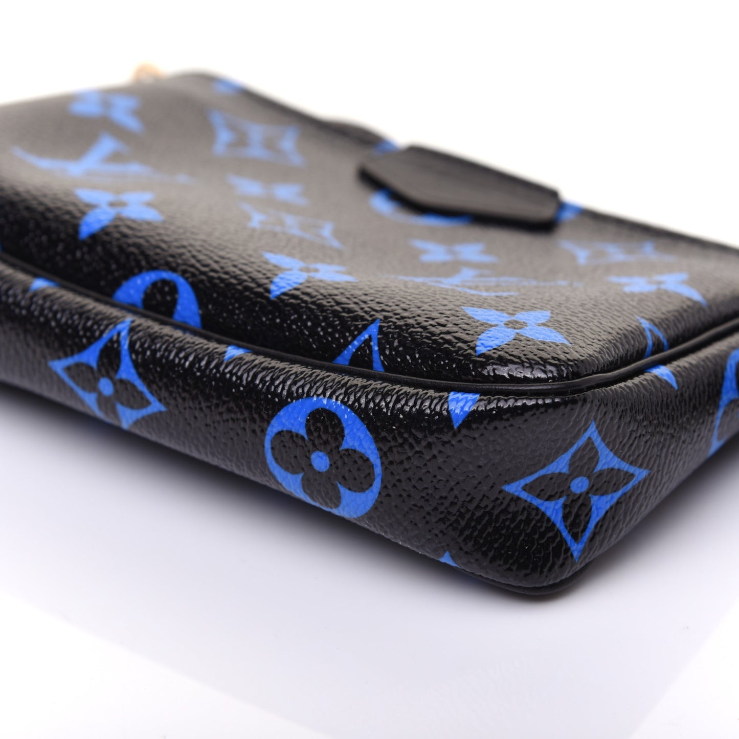 Colored Monogram Mini Pochette Accessories Blue Black