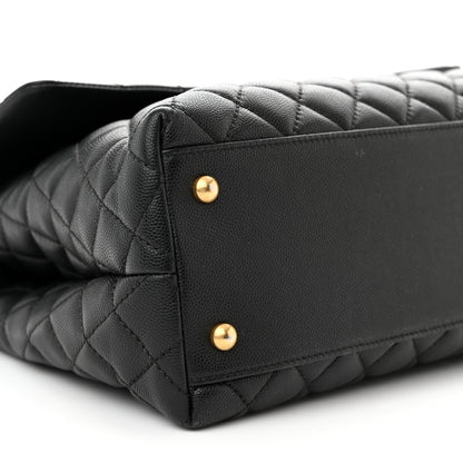 Chanel Caviar Quilted Medium Coco Handle Flap Black 9 of 11