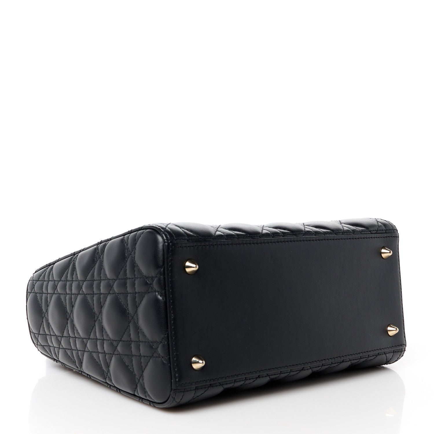 Christian Dior Lambskin Cannage Medium Lady Dior Black 4 of 10