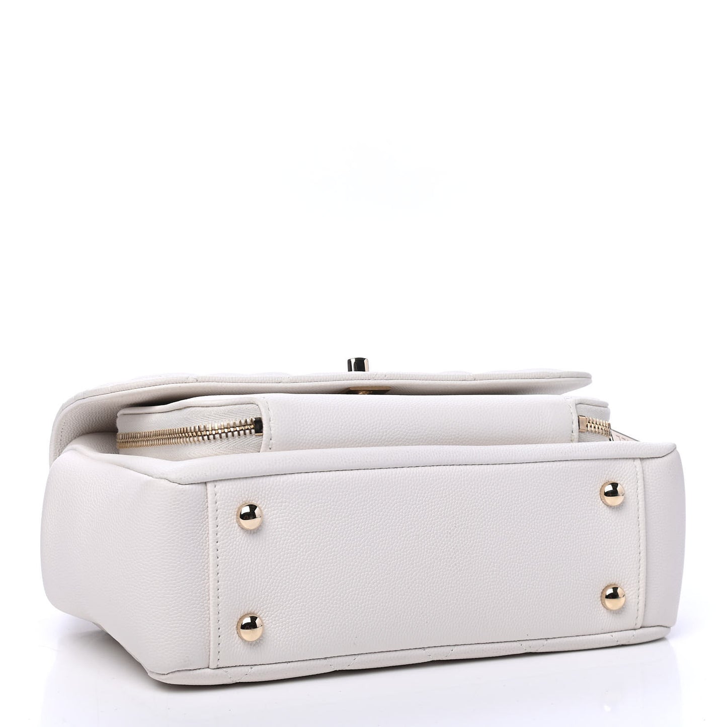 Caviar Quilted Medium Business Affinity Flap White