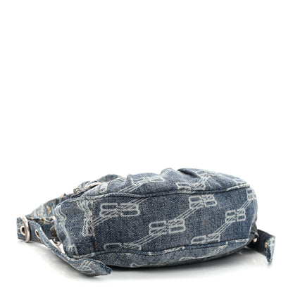 Balenciaga Denim BB Monogram Le Cagole Shoulder Bag XS Blue 5 of 11