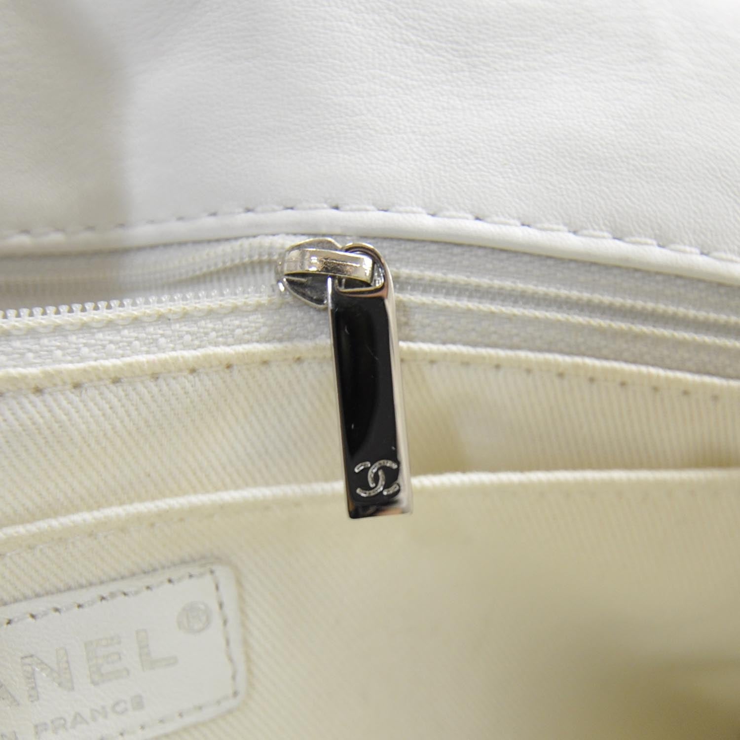 Chanel Lambskin Icons Secret Label Medium Flap White 10 of 12