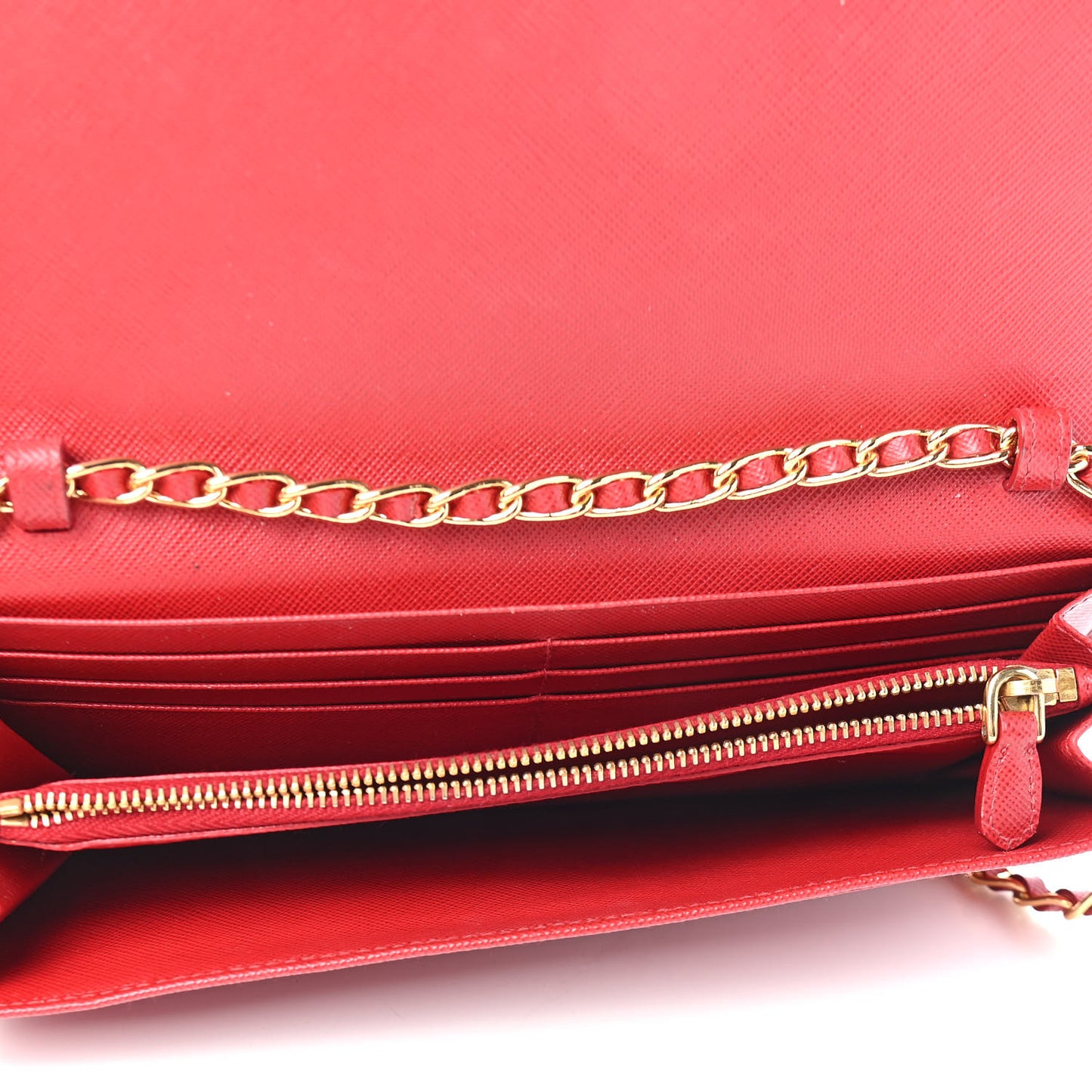 Saffiano Wallet on Chain Fuoco