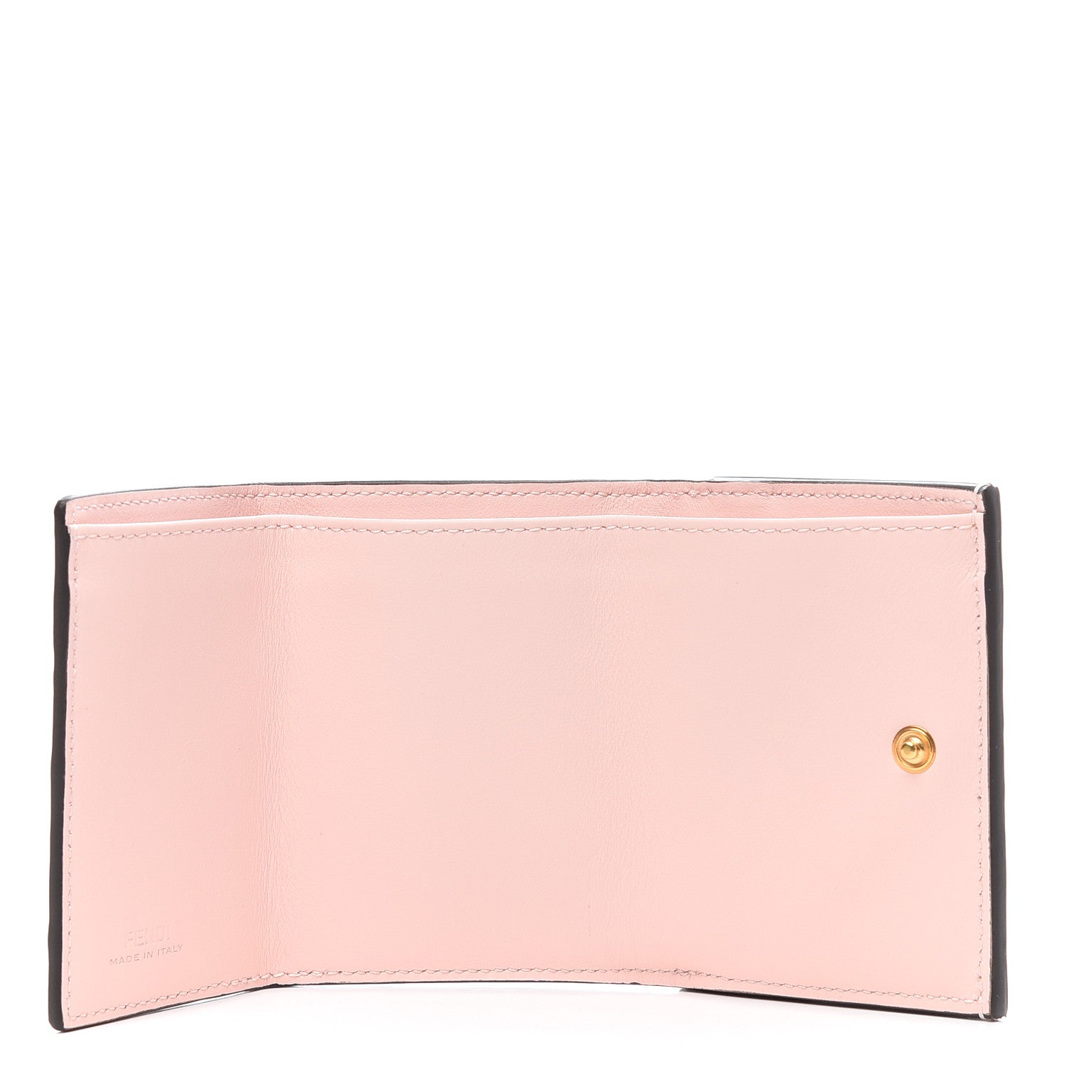 Fendi Ostrich Vitello Century Lucido F is Fendi Micro Tri-Fold Envelope Wallet Confetto 6 of 8