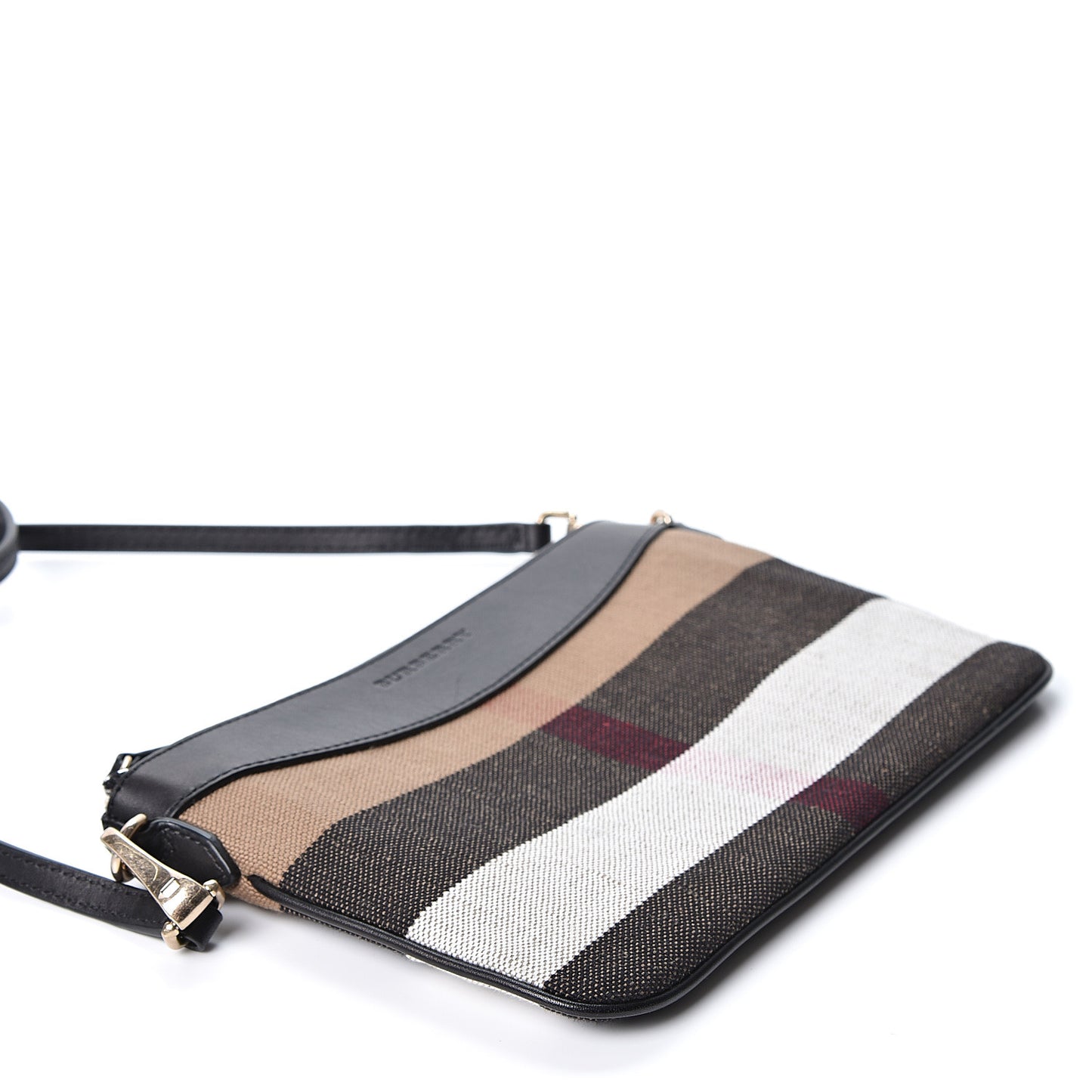 Mega Check Peyton Crossbody Clutch Bag Black