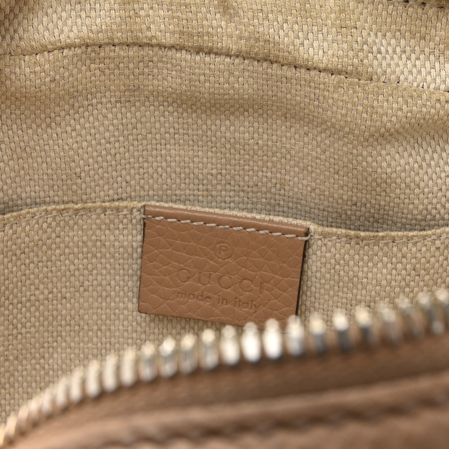 Pebbled Calfskin Small Soho Disco Bag Rose Beige