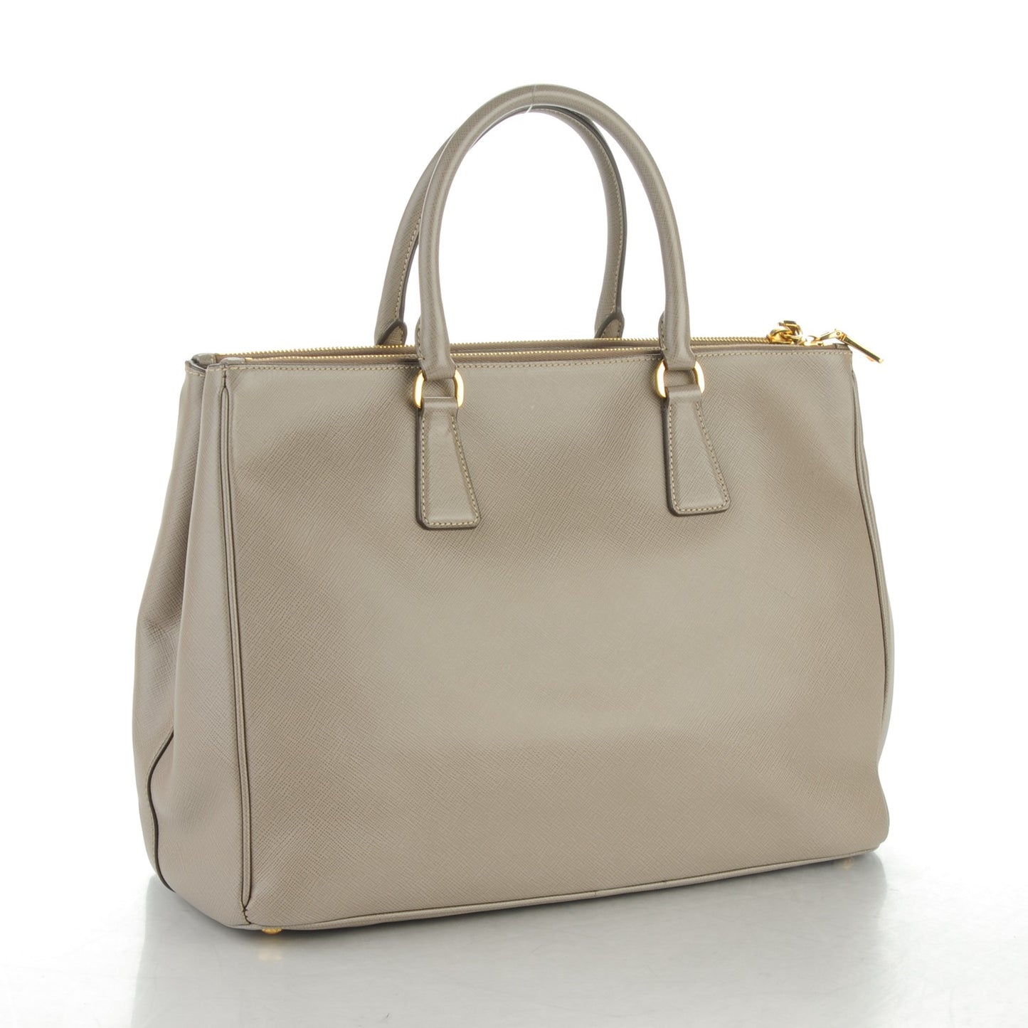 Saffiano Medium Galleria Double Zip Tote Argilla