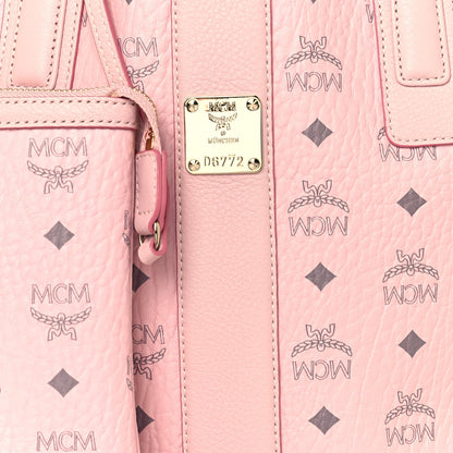 MCM Visetos Medium Liz Reversible Shopper Tote Powder Pink 7 of 21