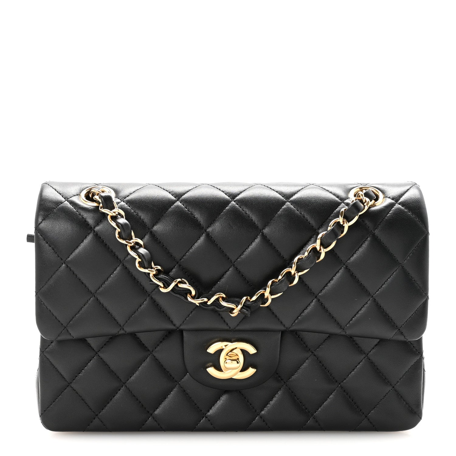 Chanel Lambskin Quilted Small Double Flap Black 1 of 11
