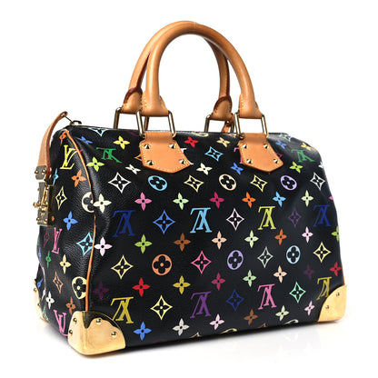 Louis Vuitton Monogram Multicolor Speedy 30 Black 3 of 11