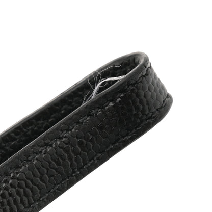 Saint Laurent Grain De Poudre Matelasse Chevron Monogram Cassandre Flap Pouch Black 9 of 10