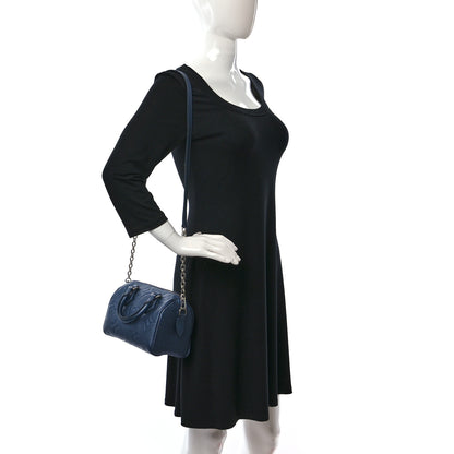 Louis Vuitton Metallic Empreinte Monogram Giant Speedy Bandouliere 20 Navy Nacre 2 of 8