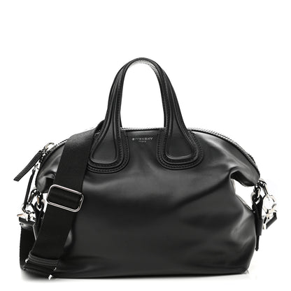 Givenchy Waxed Calfskin Small Nightingale Logo Strap Black 1 of 10
