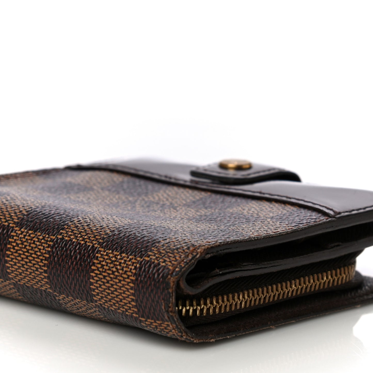 Damier Ebene Zippe Zipped Compact Wallet