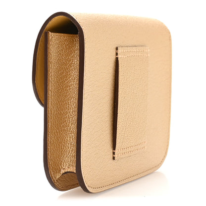 Hermes Metallic Chevre Chamkilight Constance Slim Wallet Dore 4 of 9