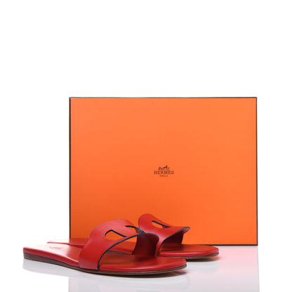 Hermes Calfskin Lisboa Sandals 39 Jasper Rouge 13 of 13