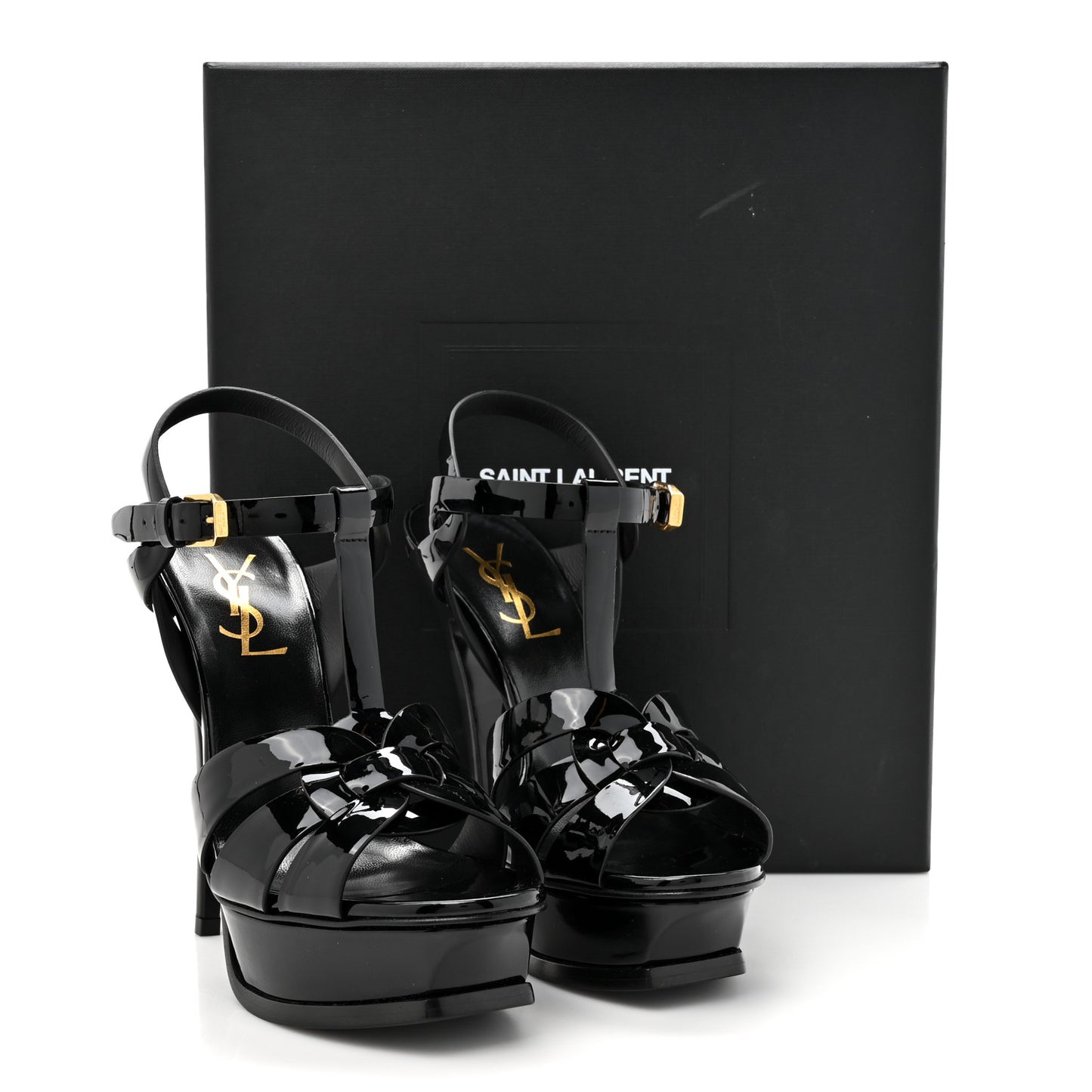 Patent Tribute 105 Platform Sandals 35.5 Black