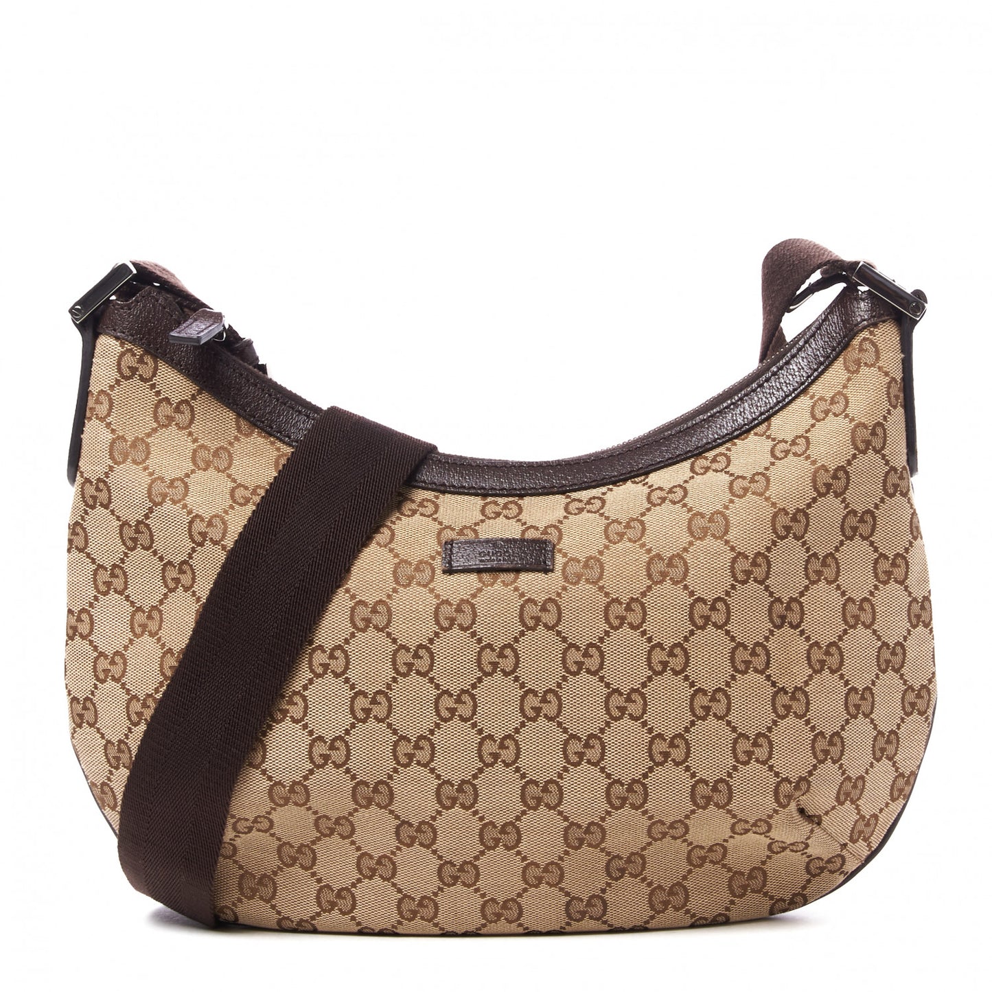 Monogram Medium Half Moon Hobo Dark Brown