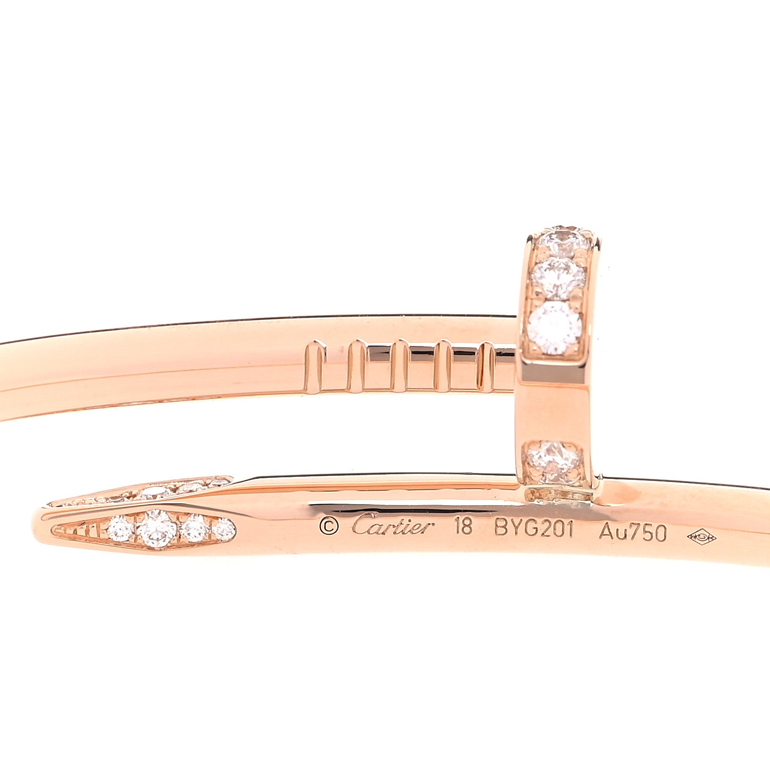 Cartier 18K Pink Gold Diamond Juste Un Clou Bracelet 18 4 of 4