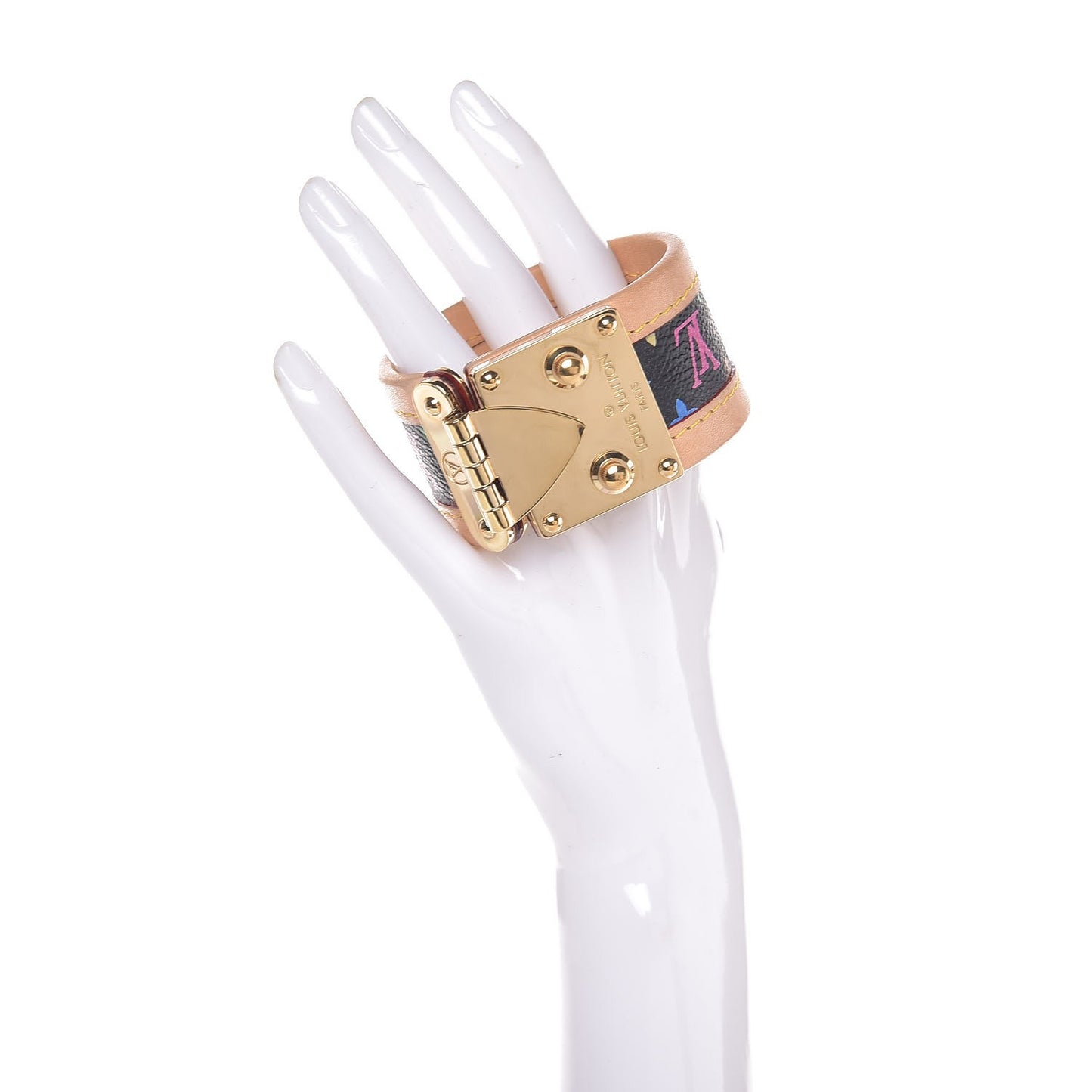Monogram Multicolor S Lock Bracelet M Black