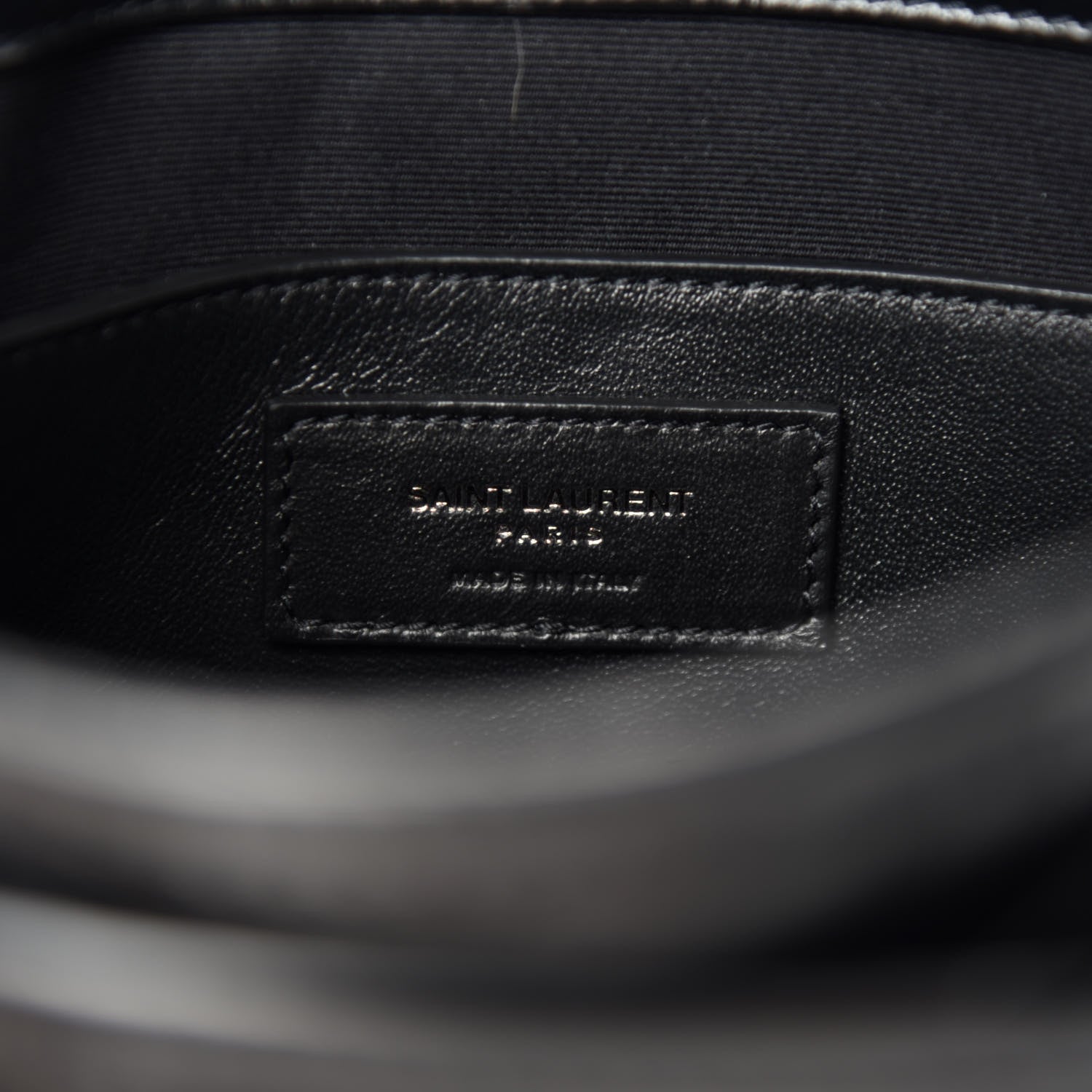 Saint Laurent Crinkled Calfskin Matelasse Monogram Baby Niki Chain Satchel Black 8 of 12