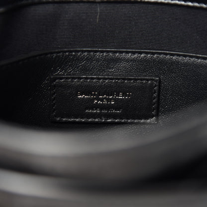 Saint Laurent Crinkled Calfskin Matelasse Monogram Baby Niki Chain Satchel Black 8 of 12