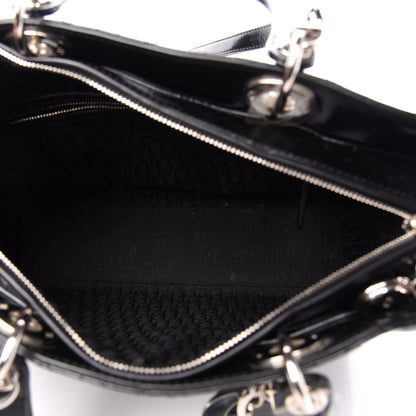 Christian Dior Patent Cannage Large Lady Dior Black 6 of 12