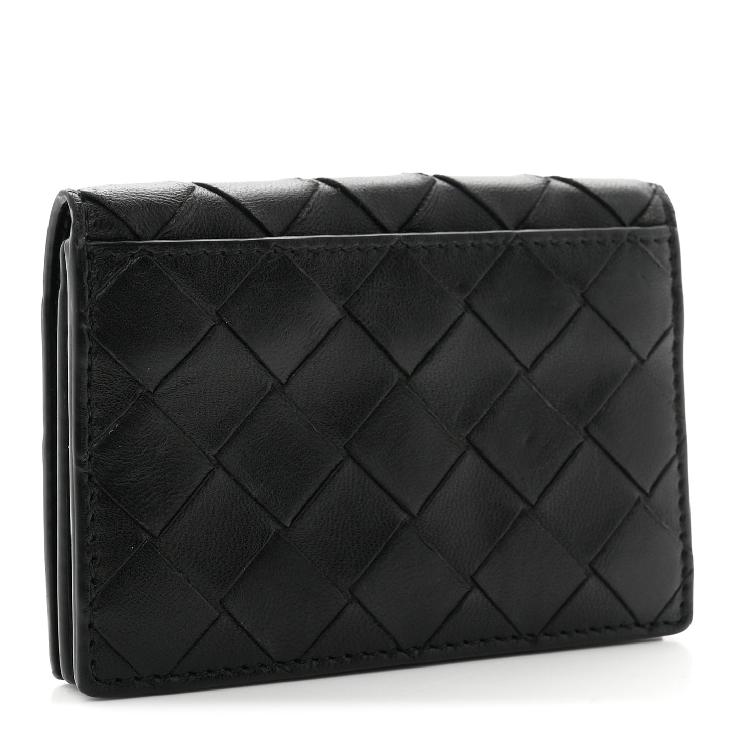 Nappa Intrecciato Card Holder Black