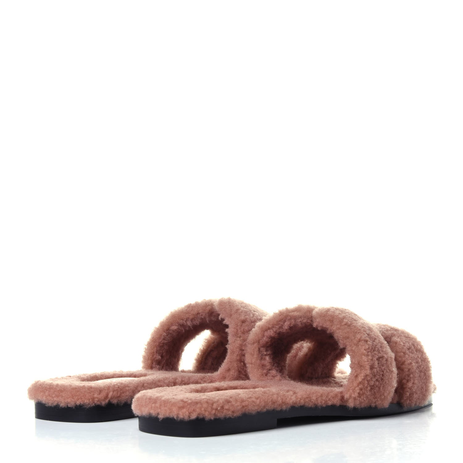 Hermes Woolskin Oran Sandals 37 Rose Aube 4 of 9