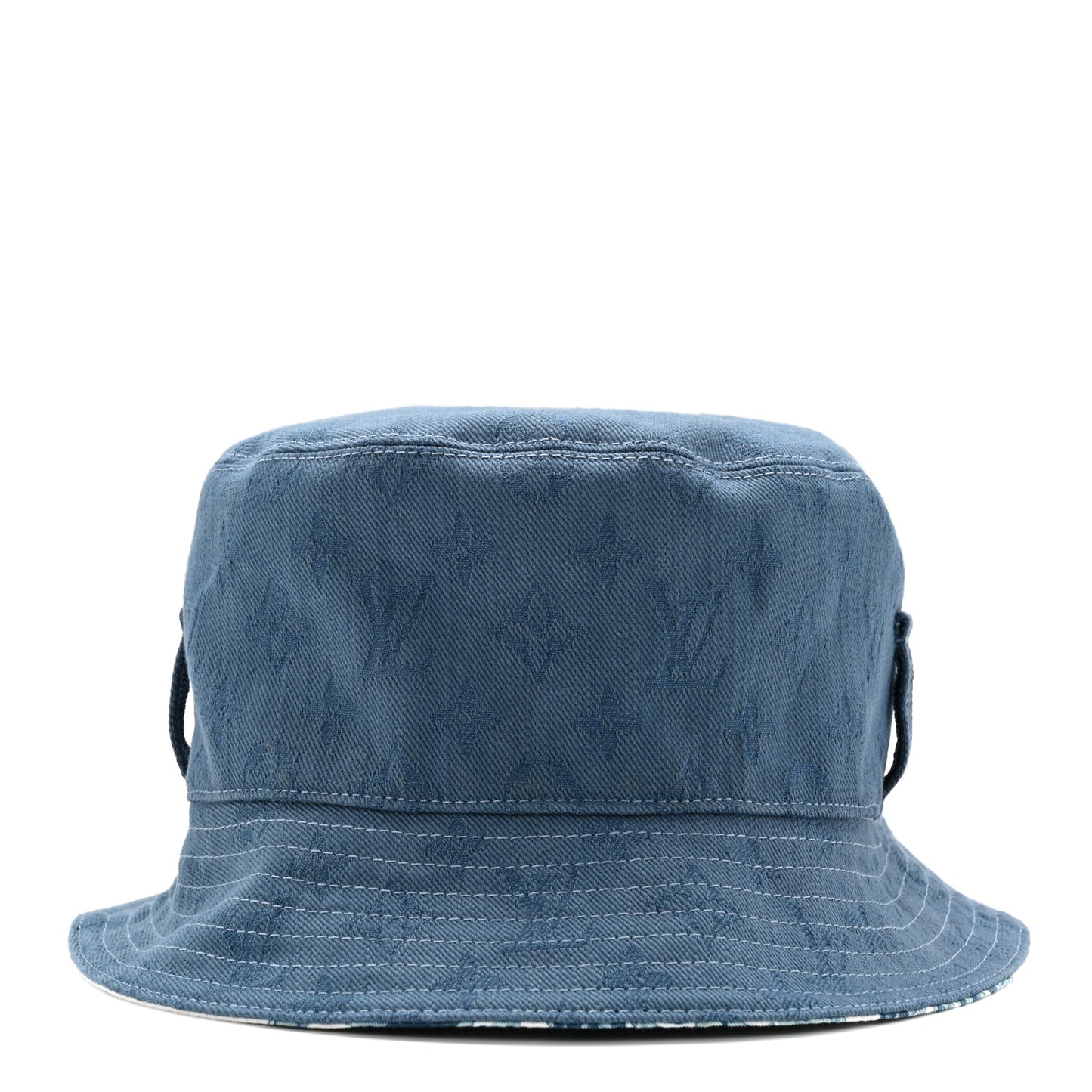 Cotton LV Play Monogram Aquagarden Reversible Bucket Hat Blue