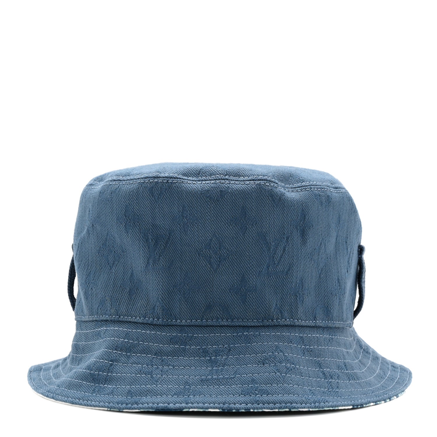 Louis Vuitton Cotton LV Play Monogram Aquagarden Reversible Bucket Hat Blue 5 of 13