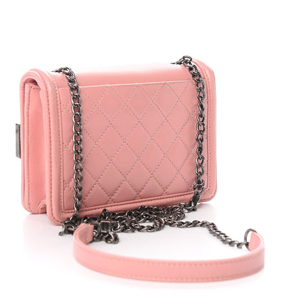 Chanel Lambskin Plexiglass Boy Brick Flap Pink 3 of 14