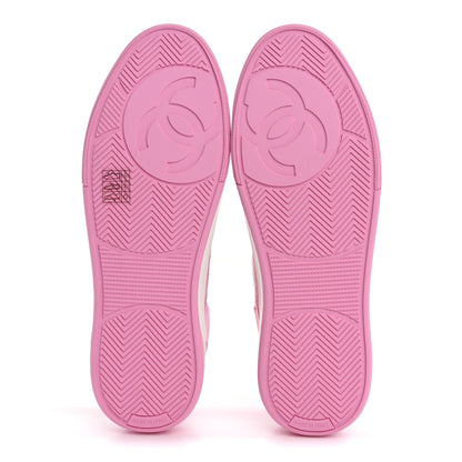 Chanel Cotton Sneakers 39 Pink White 6 of 10