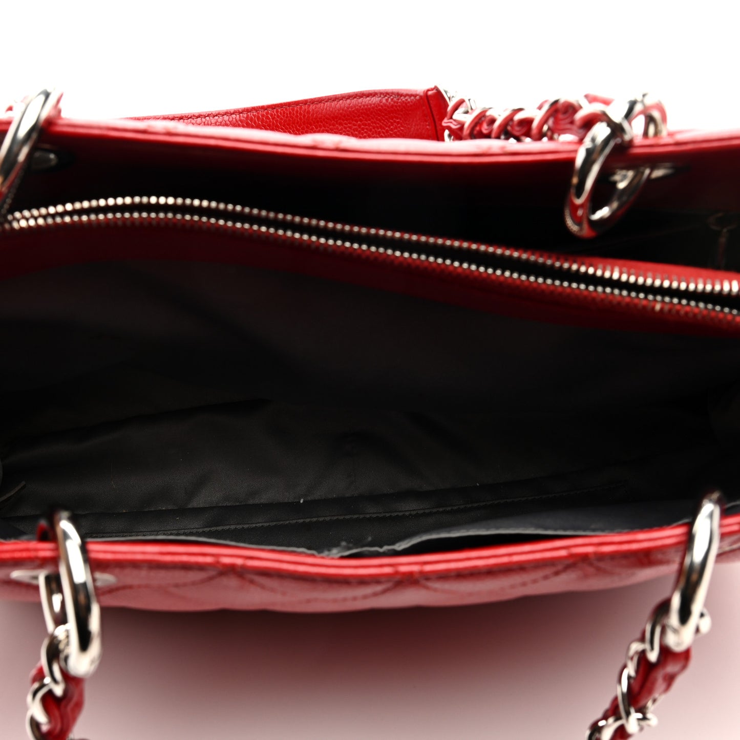 Caviar Quilted Grand Shopping Tote GST Red