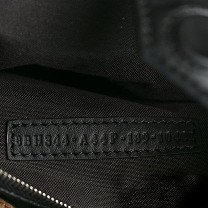 Fendi Vitello Century F is Fendi FF Diagonal Inlay Small Runaway Satchel Fango Black Fragola 7 of 12