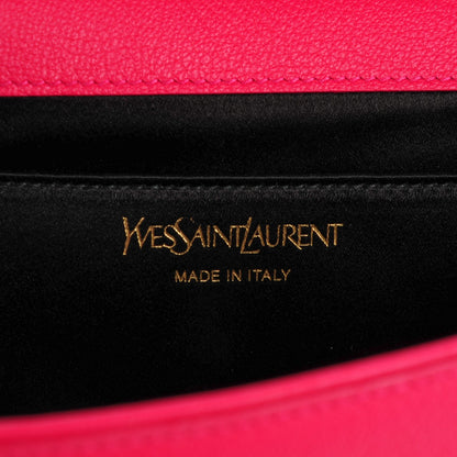 Saint Laurent Calfskin Monogram Belle De Jour Clutch Fuchsia 6 of 7