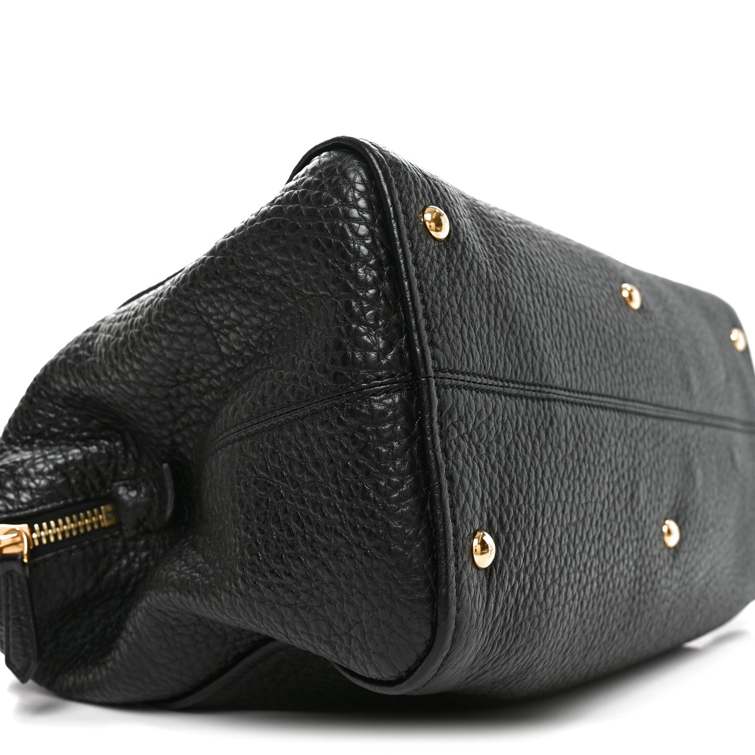 Fendi Pebbled Calfskin Large Chameleon Tote  Black 17 of 19