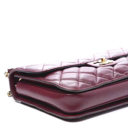 Chanel Calfskin Quilted Large Perfect Edge Flap Burgundy 7 of 11